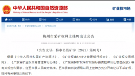 1.5億元起拍！又一儲量超億噸水泥用石灰?guī)r礦采礦權出讓！