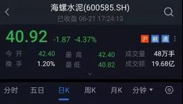 太慘了！海螺水泥1200億沒了！