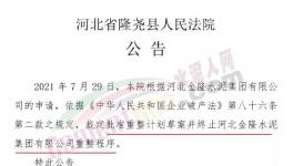 又有水泥企業(yè)申請重整和破產清算通過！