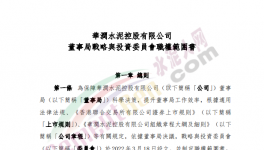 撤銷執(zhí)行委員會(huì)，華潤(rùn)水泥成立戰(zhàn)略與投資委員會(huì)！