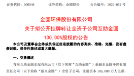 金圓股份擬掛牌轉(zhuǎn)讓互助金圓100%股權(quán)，退出水泥業(yè)務(wù)！