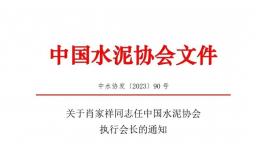 重磅！肖家祥任水泥協(xié)會執(zhí)行會長！